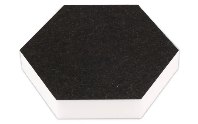 Hexagon aus Basotect® 29cm x 5cm in Schwarz