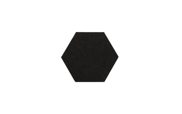 Hexagon aus Basotect® 29cm x 5cm in Schwarz