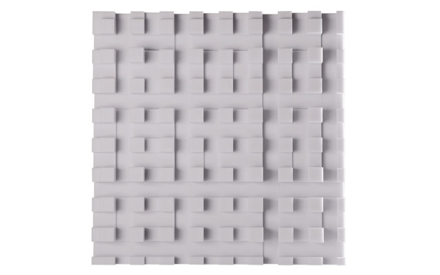 Manhattenabsorber + Diffusor aus Basotect® G+ 60cm x 60cm x 9cm, hellgrau