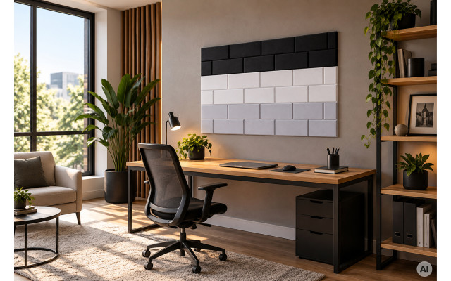 Akustikriegel Mauer aus Basotect® Schaumstoff 119cm x 14,9cm x 5cm, grau