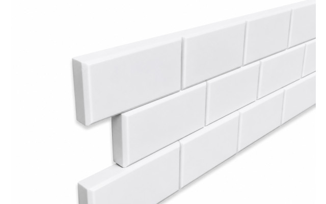 Akustikriegel Mauer aus Basotect® Schaumstoff 119cm x 14,9cm x 5cm, weiß