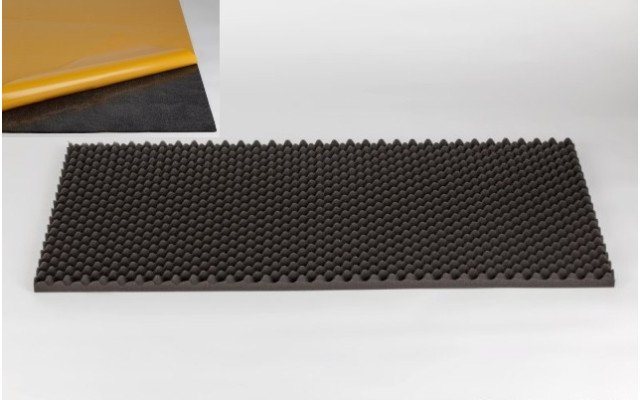 Akustik Noppenschaumstoff MicroPor 100 x 50 x 3cm anthrazit klebend - Schaumstoff in Bestqualität