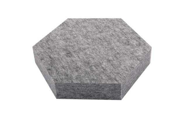 PET-VLIES Akustikabsorber Octa 29cm x 29cm x 5cm, anthrazite/graue Vliesoberfläche