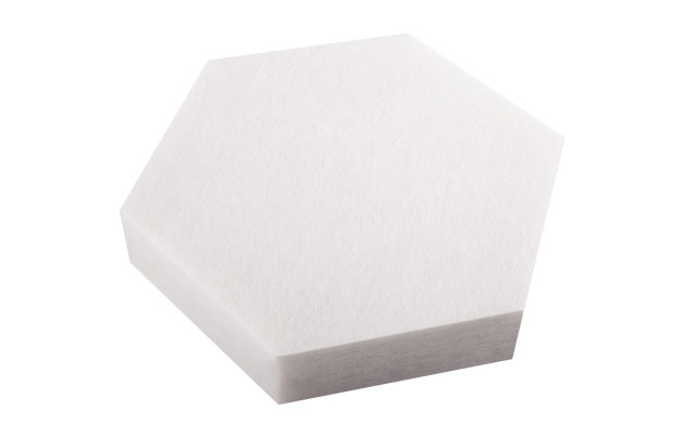 PET-VLIES Akustikabsorber Octa 29cm x 29cm x 5cm, weiße Vliesoberfläche