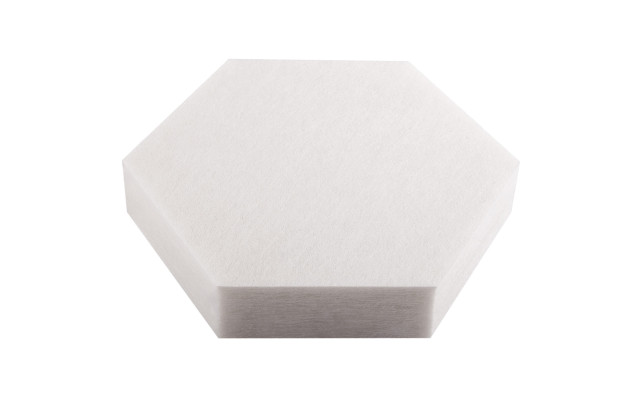 PET-VLIES Akustikabsorber Octa 29cm x 29cm x 5cm, weiße Vliesoberfläche