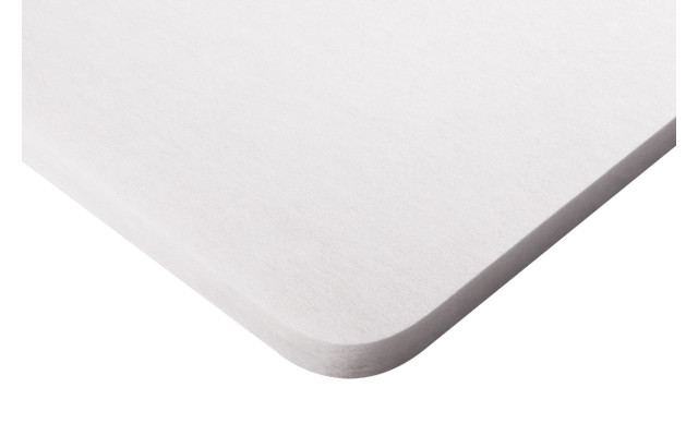 PET-VLIES Akustikabsorber 120cm x 60cm x 2,5cm, weiße Vliesoberfläche