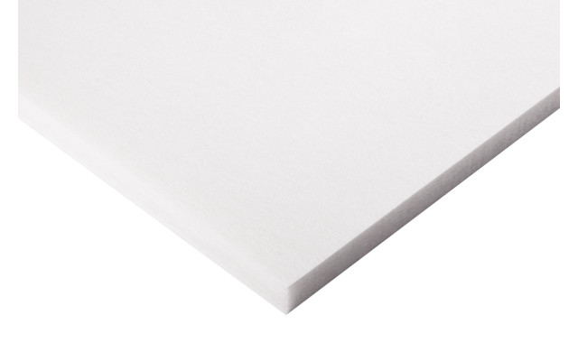 PET-VLIES Akustikabsorber 60cm x 60cm x 2,5cm, weiße Vliesoberfläche