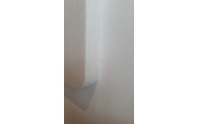PET-VLIES Akustikabsorber 120cm x 60cm x 2,5cm, weiße Vliesoberfläche