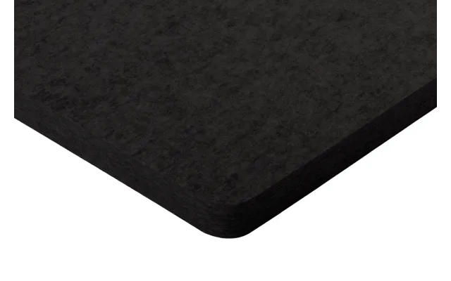 PET-VLIES Akustikabsorber 120cm x 60cm x 2,5cm, schwarze Vliesoberfläche