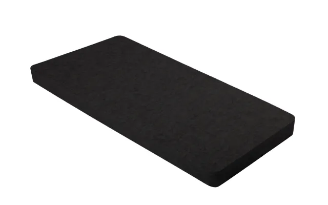 PET-VLIES Akustikabsorber 120cm x 60cm x 5cm, schwarze Vliesoberfläche