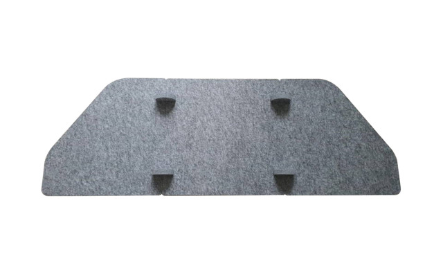 Lärmschutz am Schreibtisch - Komplettsatz, Größe variierbar 60 x 60 x 60cm PET-Vlies hellgrau