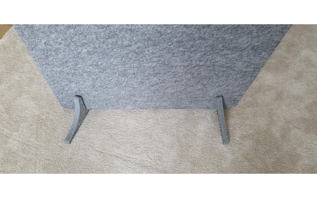 Office Trennwand Stellwand 180cm x 90cm Eco Office Line graues PET-Vlies