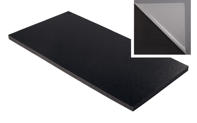 Hochwertiger Planer Schaumstoff 100 x 50 x 3cm anthrazit + Haut klebend