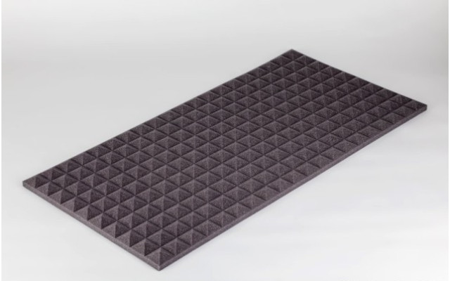 Akustik Pyramidenschaumstoff MicroPor 100 x 50 x 3cm anthrazit - Schaumstoff in Bestqualität