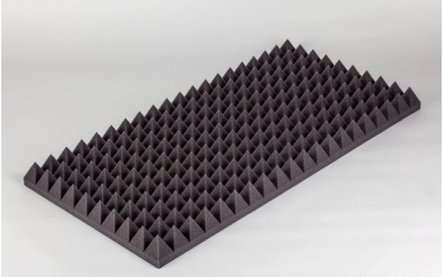 Pyramidenschaumstoff 100 x 50 x 7cm anthrazit