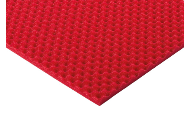 Roter Akustikschaumstoff Noppenschaumstoff 100x50x2cm