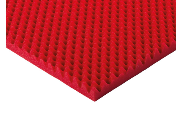 Roter Akustikschaumstoff Noppenschaumstoff 100x50x4cm