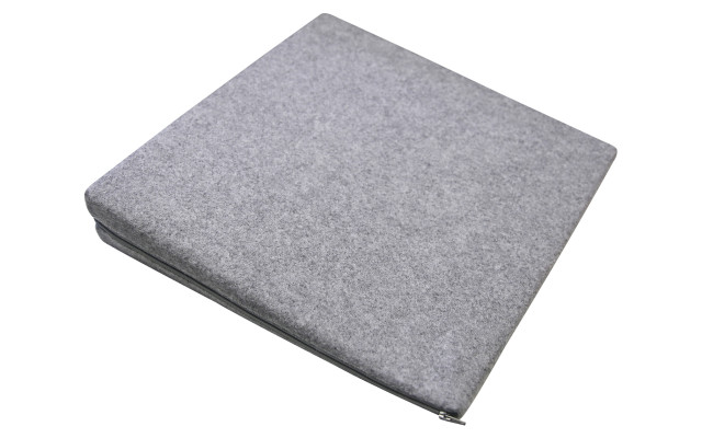 Sitz und Rückenkissen mit Bezug 38x38cm - Vlies Anthrazit