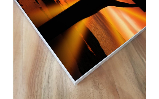 Akustikbild Gipfelkreuz im Sonnenuntergang