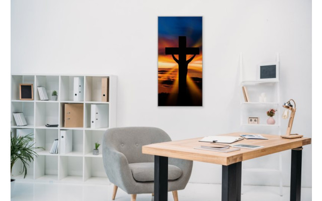 Akustikbild Gipfelkreuz im Sonnenuntergang