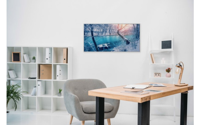 Akustikbild Fluss in Winterlandschaft