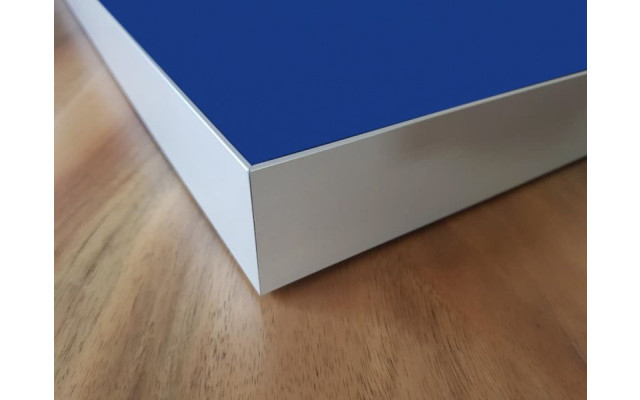 Akustikbild Unifarben mit PG1 blauem Stoff