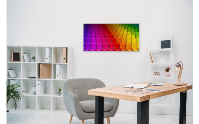 Akustikbild Regenbogen Stühle