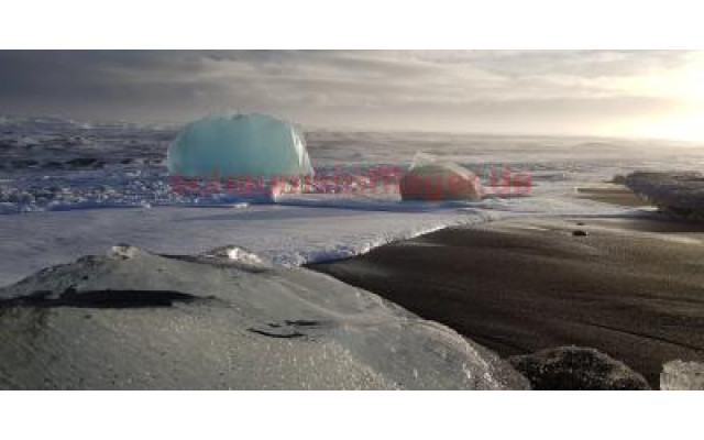 Akustikbild Eisbrocken am Diamond Beach Island