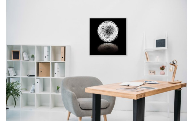 Akustikbild Kugelstruktur schwarz