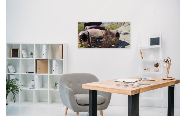 Akustikbild Rostiger Oldtimer in der Wüste