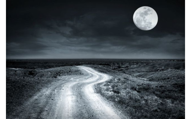 Akustikbild Feldweg bei Nacht