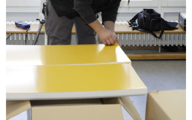 Decorschaumstoff aus Basotect® Schaumstoff 100 x 50 x 3cm,weiss,klebend
