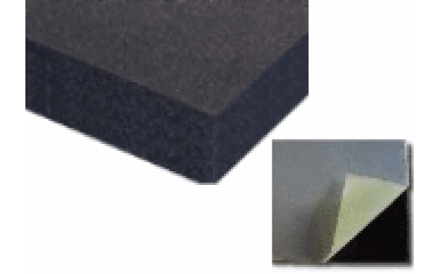 Hochwertiger Planer Schaumstoff MicroPor 100 x 50 x 3cm anthrazit,klebend - Schallschutzplatten