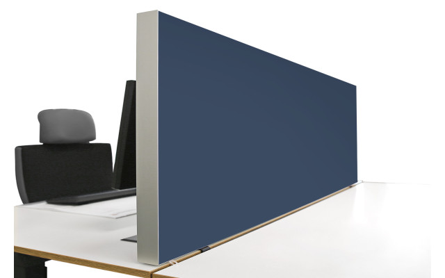 Tischabtrennung 100cm x 50cm x 4,5cm inkl. Alurahmen - Camira® Stoff YS004