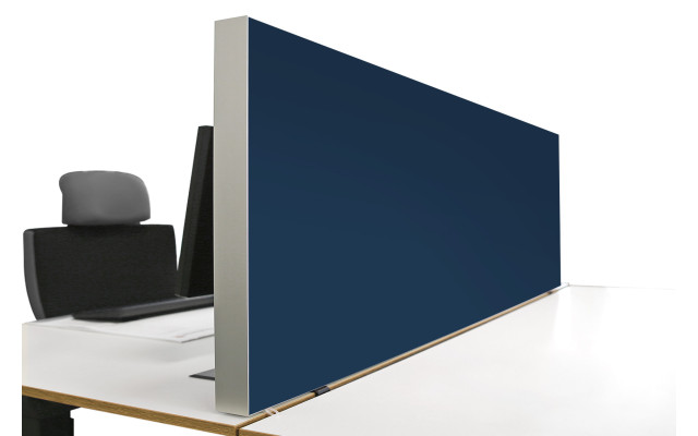 Tischabtrennung 100cm x 50cm x 4,5cm inkl. Alurahmen - Camira® Stoff YS005