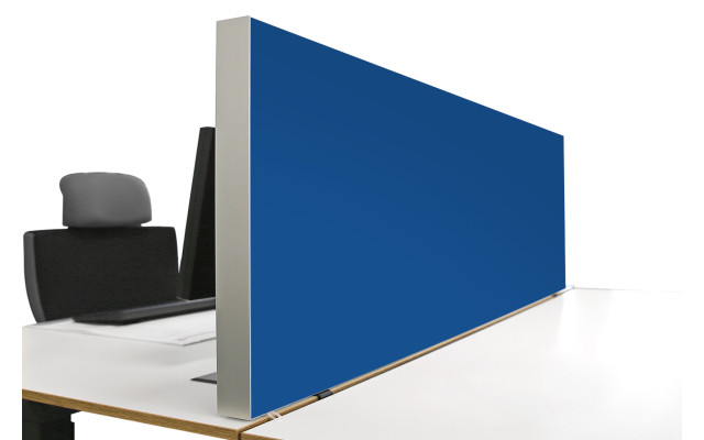 Tischabtrennung 100cm x 50cm x 4,5cm inkl. Alurahmen - Camira® Stoff YS035