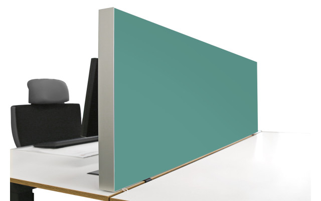 Tischabtrennung 100cm x 50cm x 4,5cm inkl. Alurahmen - Camira® Stoff YS074