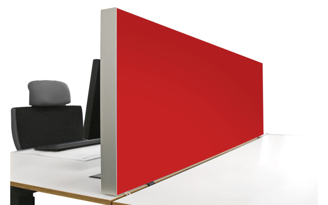Tischabtrennung 100cm x 50cm x 4,5cm inkl. Alurahmen - Camira® Stoff YS079