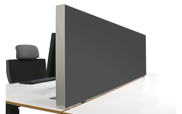 Tischabtrennung 100cm x 50cm x 4,5cm inkl. Alurahmen - Camira® Stoff YS081