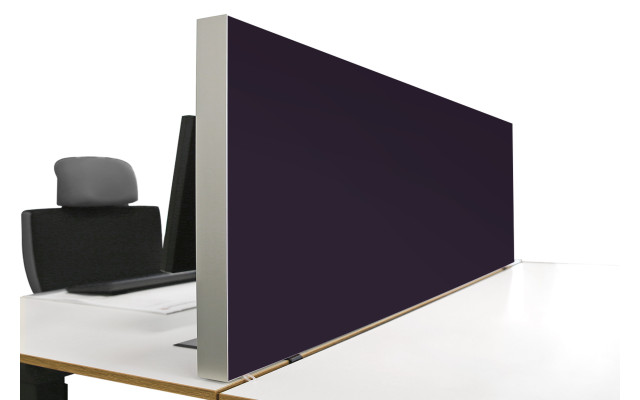 Tischabtrennung 100cm x 50cm x 4,5cm inkl. Alurahmen - Camira® Stoff YS084