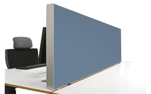 Tischabtrennung 100cm x 50cm x 4,5cm inkl. Alurahmen - Camira® Stoff YS095