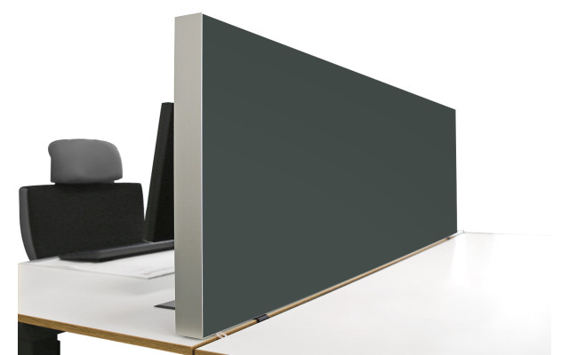 Tischabtrennung 100cm x 50cm x 4,5cm inkl. Alurahmen - Camira® Stoff YS141