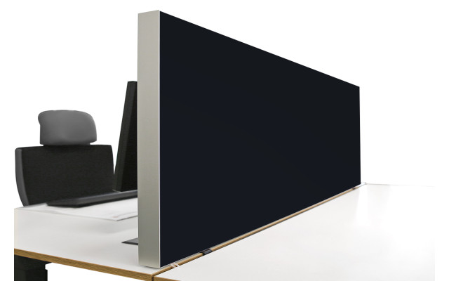 Tischabtrennung 100cm x 50cm x 4,5cm inkl. Alurahmen - Camira® Stoff YS145