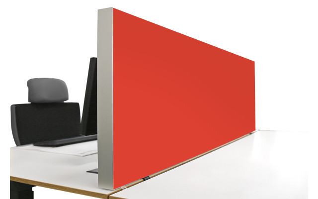 Tischabtrennung 100cm x 50cm x 4,5cm inkl. Alurahmen - Camira® Stoff YS168
