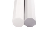 Baffel aus Basotect® G+ achteckig 12 x 12 x 100cm, hellgrau