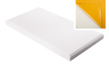 Decorschaumstoff aus Basotect® Schaumstoff 100 x 50 x 6cm,weiss,klebend