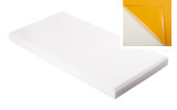 Decorschaumstoff aus Basotect® Schaumstoff 100 x 50 x 7cm,weiss, klebend