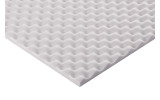 Noppenschaumstoff aus Basotect® G+ 100cm x 50cm x 3cm, hellgrau