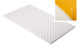 Noppenschaumstoff aus Basotect® 100cm x 50cm x 3cm, weiss klebend