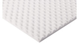 Noppenschaumstoff aus Basotect® 100cm x 50cm x 3cm, weiss klebend